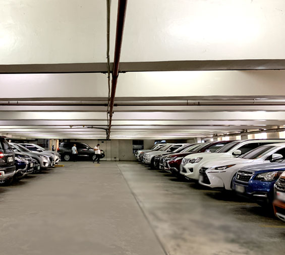 A parking space with a lot of cars